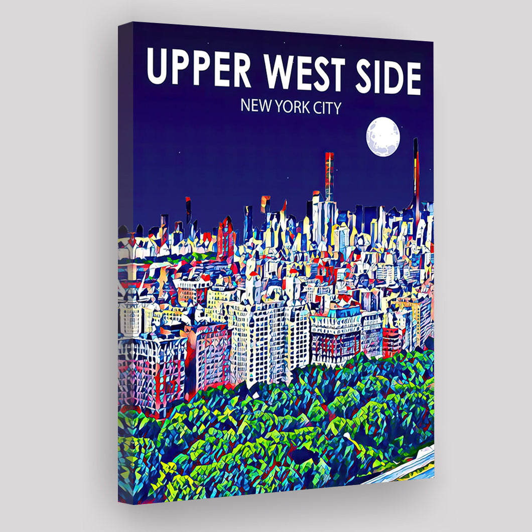 Upper West Side NYC Art V1 ,City Art Print, Large Canvas, Canvas Print Wall Art Home Decor