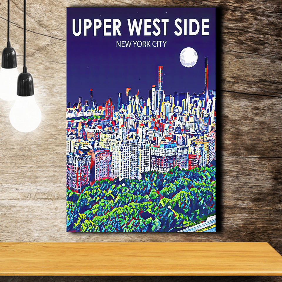 Upper West Side NYC Art V1 ,City Art Print, Large Canvas, Canvas Print Wall Art Home Decor
