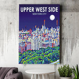 Upper West Side NYC Art V1 ,City Art Print, Large Canvas, Canvas Print Wall Art Home Decor