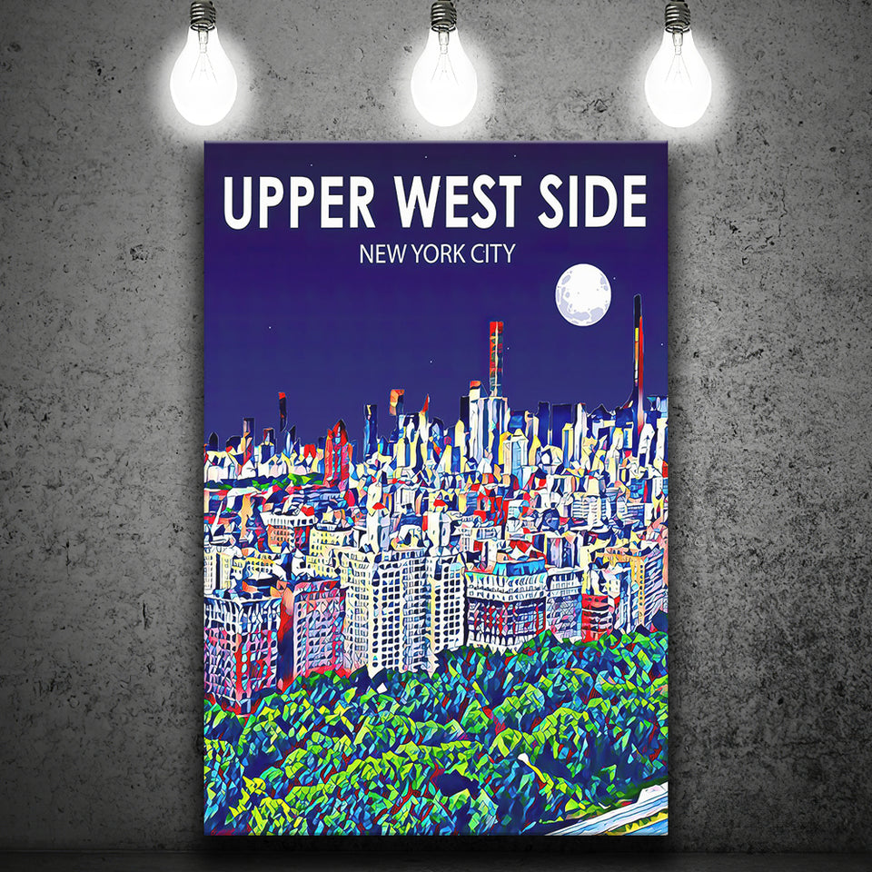 Upper West Side NYC Art V1 ,City Art Print, Large Canvas, Canvas Print Wall Art Home Decor