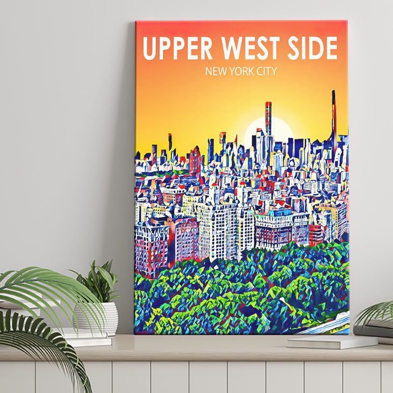 Upper West Side NYC Art ,City Art Print, Large Canvas, Canvas Print Wall Art Home Decor