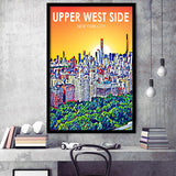 Upper West Side NYC Art, City Art Print, Framed Art Print Wall Art Home Decor, Framed Picture