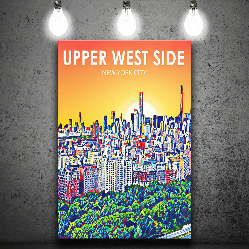 Upper West Side NYC Art ,City Art Print, Large Canvas, Canvas Print Wall Art Home Decor