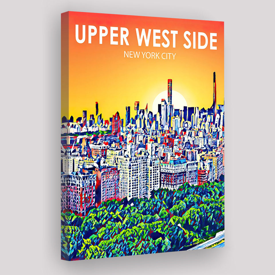 Upper West Side NYC Art ,City Art Print, Large Canvas, Canvas Print Wall Art Home Decor