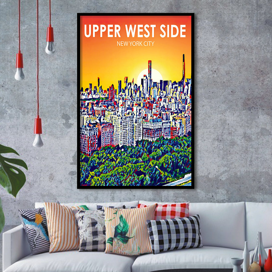 Upper West Side NYC Art, City Art Print, Framed Art Print Wall Art Home Decor, Framed Picture