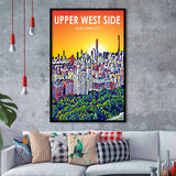 Upper West Side NYC Art, City Art Print, Framed Art Print Wall Art Home Decor, Framed Picture