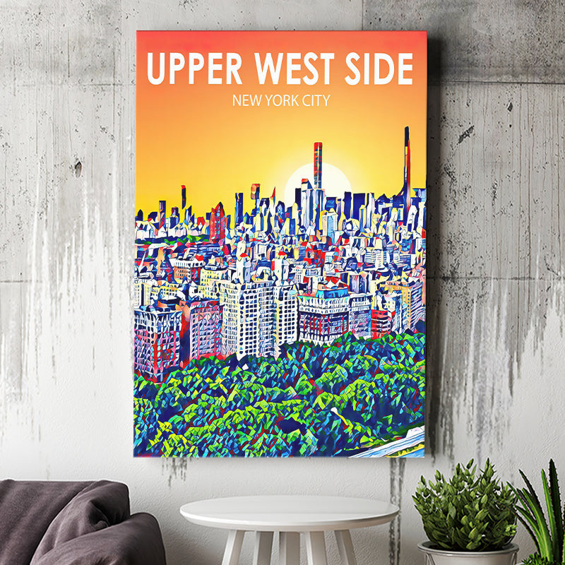 Upper West Side NYC Art ,City Art Print, Large Canvas, Canvas Print Wall Art Home Decor