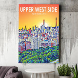 Upper West Side NYC Art ,City Art Print, Large Canvas, Canvas Print Wall Art Home Decor