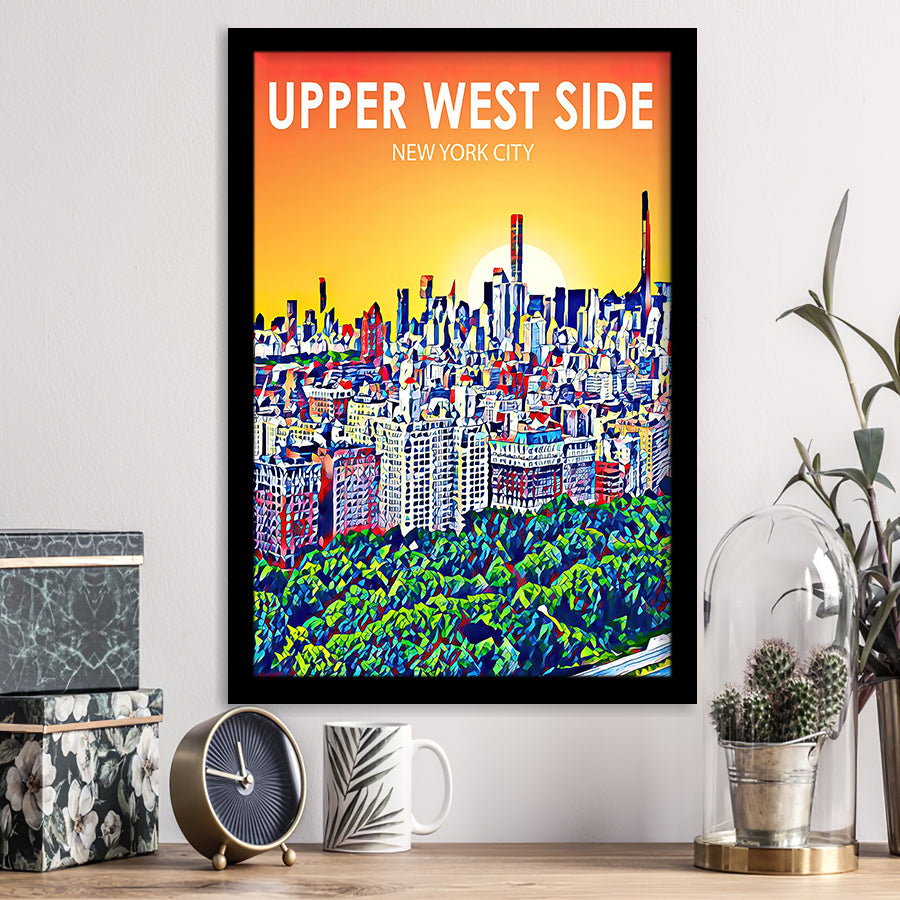 Upper West Side NYC Art, City Art Print, Framed Art Print Wall Art Home Decor, Framed Picture