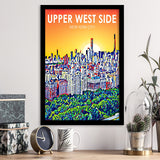 Upper West Side NYC Art, City Art Print, Framed Art Print Wall Art Home Decor, Framed Picture