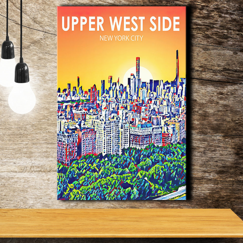 Upper West Side NYC Art ,City Art Print, Large Canvas, Canvas Print Wall Art Home Decor