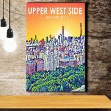 Upper West Side NYC Art ,City Art Print, Large Canvas, Canvas Print Wall Art Home Decor