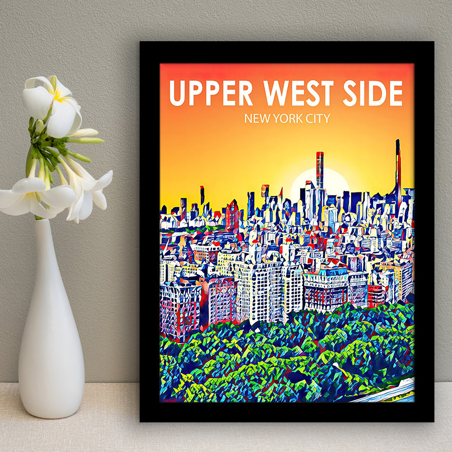 Upper West Side NYC Art, City Art Print, Framed Art Print Wall Art Home Decor, Framed Picture