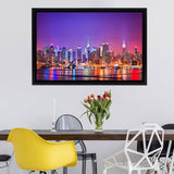 10 New New York City Night Lights Framed Canvas Wall Art - Framed Prints, Prints for Sale, Canvas Painting