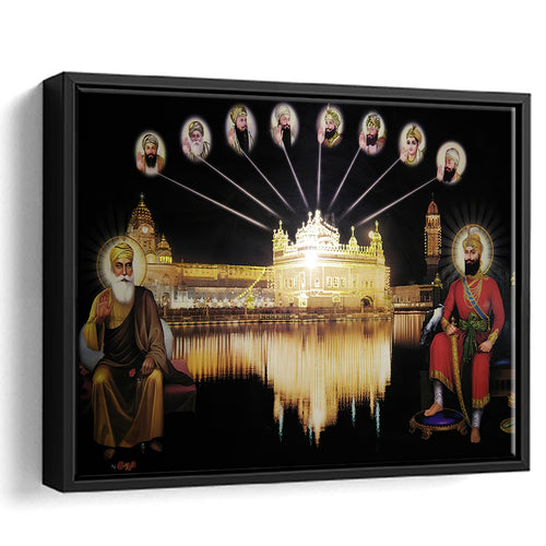 10 Sikh Gurus Framed Canvas Prints Wall Art - Painting Canvas, Home Decor, Framed Art, Prints For Sale