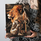 Lion Female Warrior Canvas Prints Wall Art - Painting Canvas, Wall Decor, Home Decor