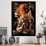 Lion Female Warrior Framed Art Print Wall Decor - Painting Art, Framed Picture, Home Decor