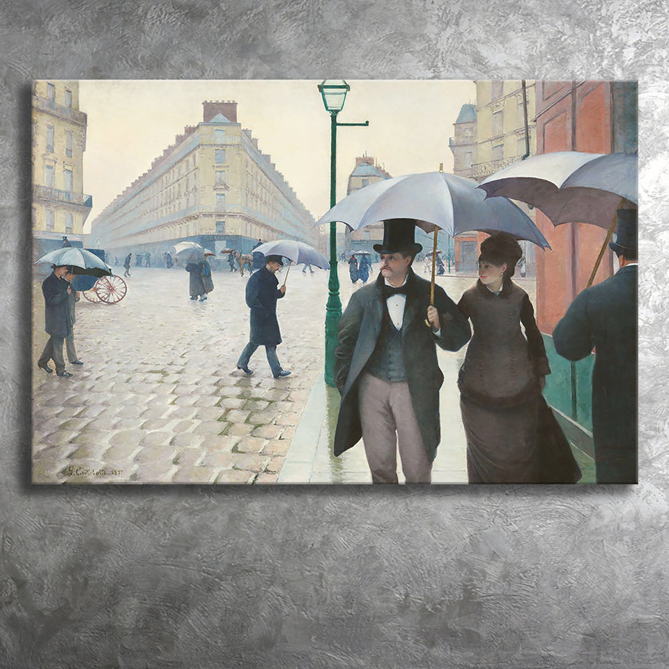 Paris Street A Rainy Day Canvas Wall Art - Canvas Prints, Prints for Sale, Canvas Painting, Canvas On Sale