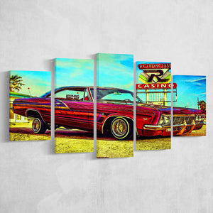 1968 Chevrolet Impala 5 Pieces Canvas Prints Wall Art Decor - Painting Canvas, Mixed Canvas, Multi Panels