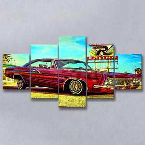 1968 Chevrolet Impala 5 Pieces Canvas Prints Wall Art Decor - Painting Canvas, Mixed Canvas, Multi Panels