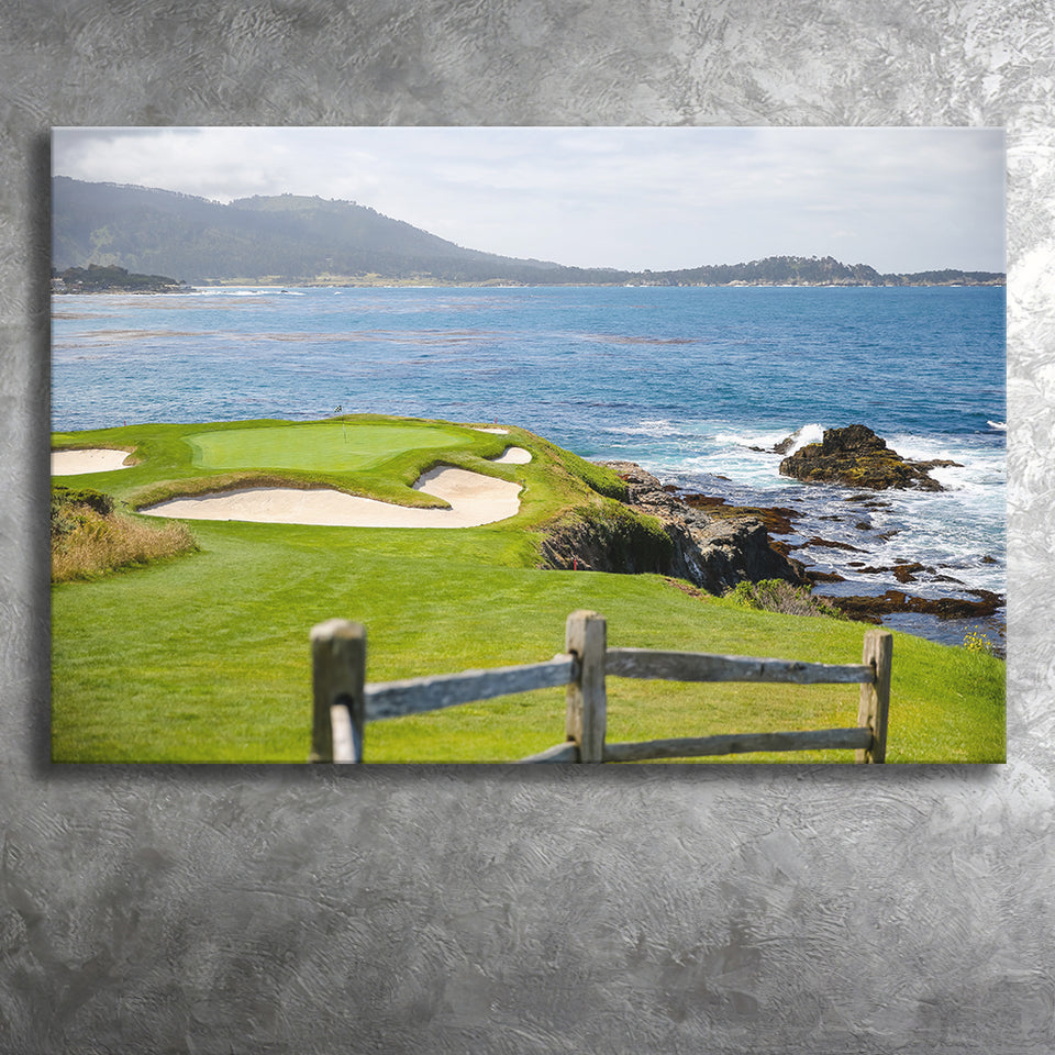 Pebble Beach Golf Courses, Golf Art Print, Golf Lover, Canvas Prints Wall Art Decor