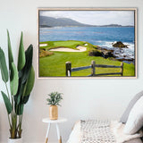 Pebble Beach Golf Courses, Golf Art Print, Framed Canvas Prints Wall Art Decor, Floating Frame