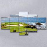 Pebble Beach Golf Courses, Golf Art Print, 5 Panels Canvas Prints Wall Art Decor