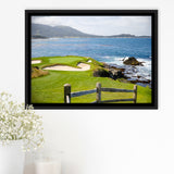 Pebble Beach Golf Courses, Golf Art Print, Framed Canvas Prints Wall Art Decor, Floating Frame