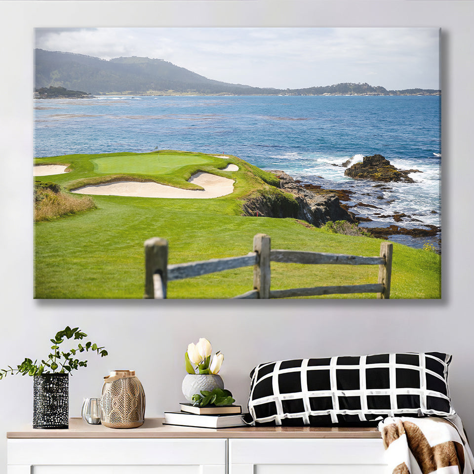 Pebble Beach Golf Courses, Golf Art Print, Golf Lover, Canvas Prints Wall Art Decor