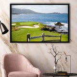 Pebble Beach Golf Courses, Golf Art Print, Framed Canvas Prints Wall Art Decor, Floating Frame