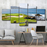 Pebble Beach Golf Courses, Golf Art Print, 5 Panels Canvas Prints Wall Art Decor
