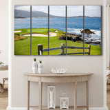 Pebble Beach Golf Courses, 5 Panels Extra Large Canvas Prints Wall Art Decor