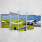 Pebble Beach Golf Courses, Golf Art Print, 5 Panels Canvas Prints Wall Art Decor