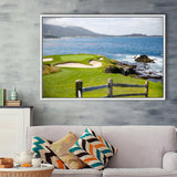 Pebble Beach Golf Courses, Golf Art Print, Framed Canvas Prints Wall Art Decor, Floating Frame
