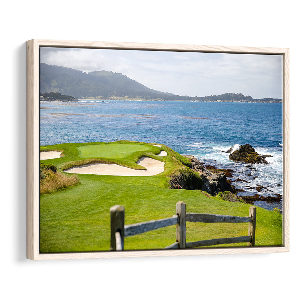 Pebble Beach Golf Courses, Golf Art Print, Framed Canvas Prints Wall Art Decor, Floating Frame