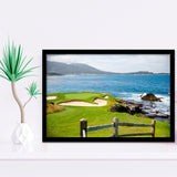 Pebble Beach Golf Courses, Golf Sport Print, Golf Lover, Framed Art Prints Home Decor