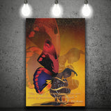 African Girl with Butterfly Wings Custome Canvas Prints Wall Art