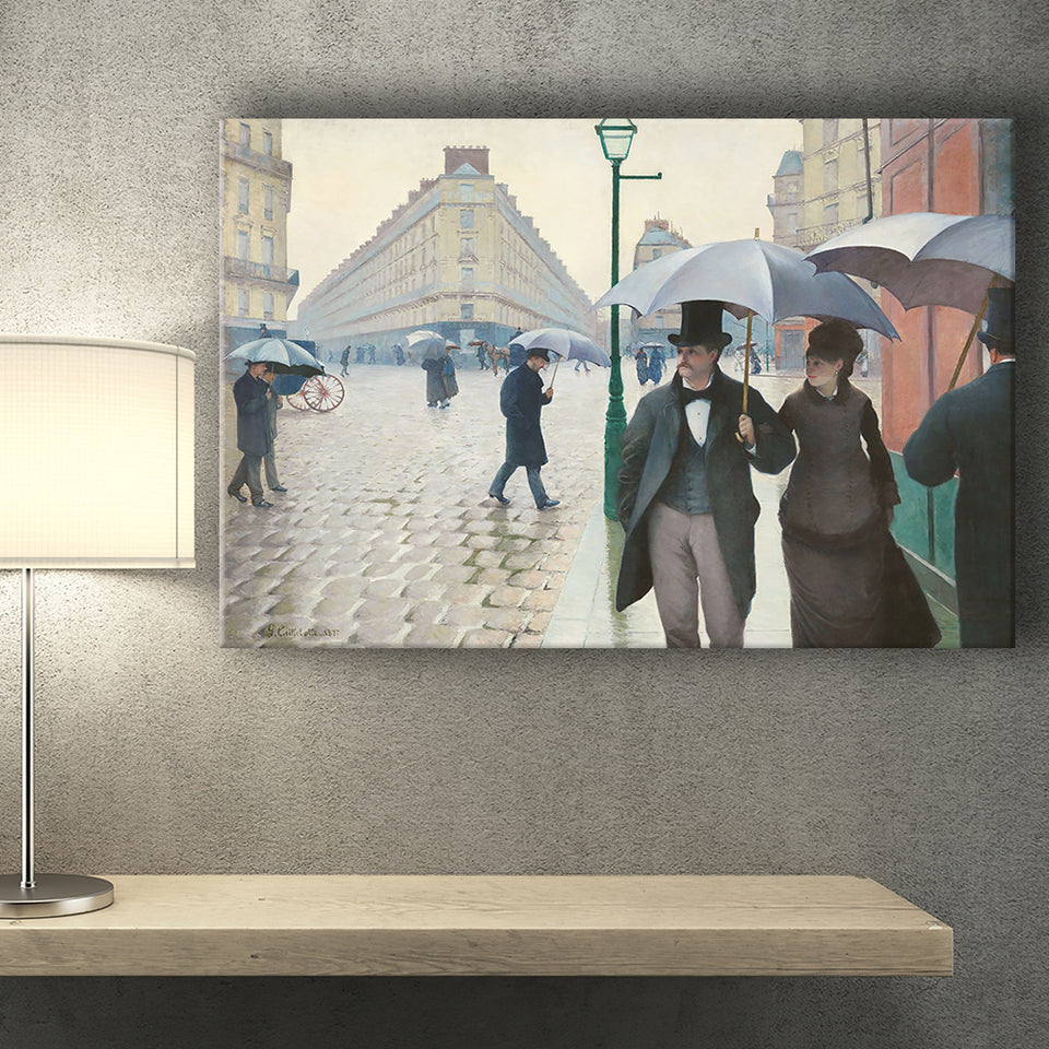 Paris Street A Rainy Day Canvas Wall Art - Canvas Prints, Prints for Sale, Canvas Painting, Canvas On Sale