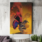 African Girl with Butterfly Wings Custome Canvas Prints Wall Art