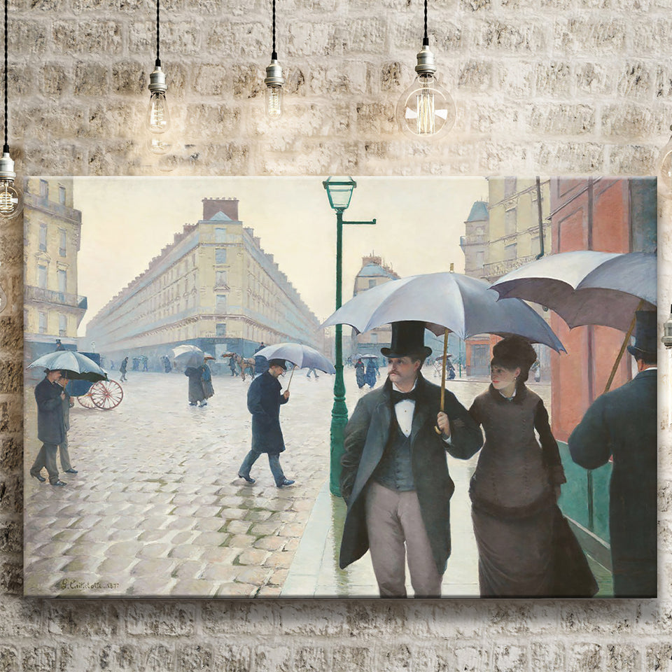 Paris Street A Rainy Day Canvas Wall Art - Canvas Prints, Prints for Sale, Canvas Painting, Canvas On Sale