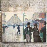 Paris Street A Rainy Day Canvas Wall Art - Canvas Prints, Prints for Sale, Canvas Painting, Canvas On Sale