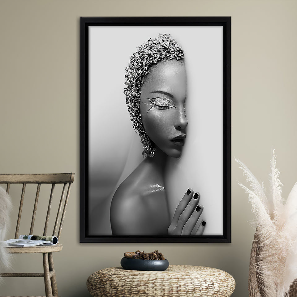 3D Art Black Girl Framed Canvas Prints Wall Art - Painting Canvas, Fra –  UnixCanvas