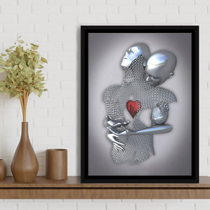 3D Effect Art Art Love Heart Iron Mesh Abstract Art Canvas Prints Wall –  UnixCanvas