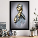3D Effect Art Bond Of Unity Black & Gold Framed Art Prints Wall Decor - Painting Prints, Wall Art, Black Picture, Ready to hang
