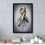 3D Effect Art Bond Of Unity Black & Gold Framed Canvas Prints Wall Art - Painting Canvas, Wall Decor, Art Prints, Floating Frame
