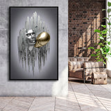 3D Effect Art Deepest Desire Black & Gold Framed Canvas Prints Wall Art - Painting Canvas, Wall Decor, Art Prints, Floating Frame