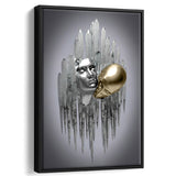 3D Effect Art Deepest Desire Black & Gold Framed Canvas Prints Wall Art - Painting Canvas, Wall Decor, Art Prints, Floating Frame
