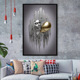 3D Effect Art Deepest Desire Black & Gold Framed Art Prints Wall Decor - Painting Prints, Wall Art, Black Picture, Ready to hang