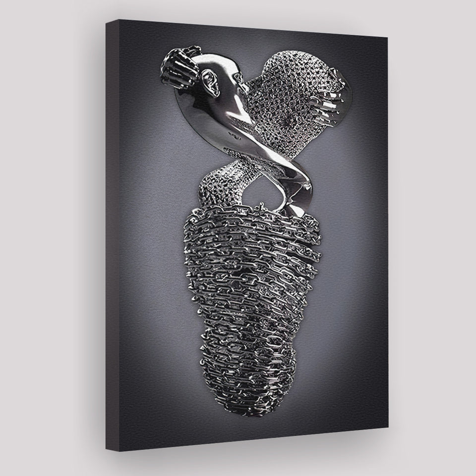 3D Effect Art Effect Lovers Black Art Canvas Prints Wall Art - Painting Canvas, Home Wall Decor, For Sale