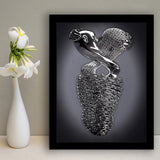 3D Effect Art Effect Lovers Black Art Framed Art Print Wall Decor - Painting Art,Framed Picture,Wall Art